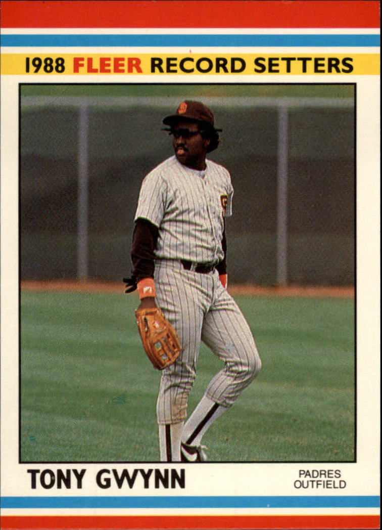 1988 Fleer Record Setters Baseball Cards       017      Tony Gwynn